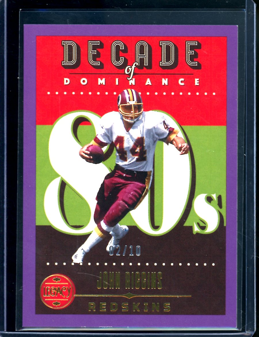 2023 Panini Legacy John Riggins Decade of Dominance Purple /10 Redskins