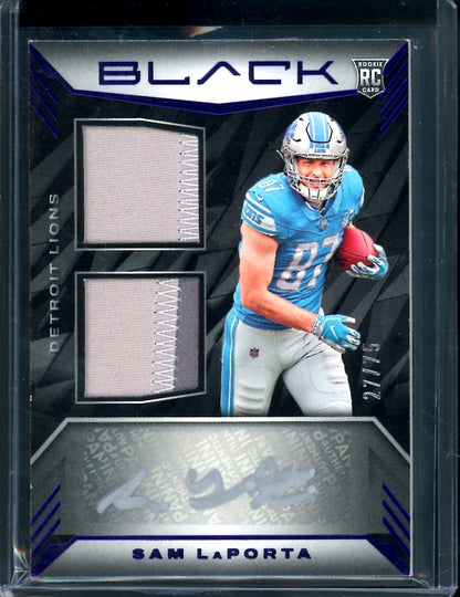 2023 Panini Black Sam LaPorta Rookie RPA /75 Lions