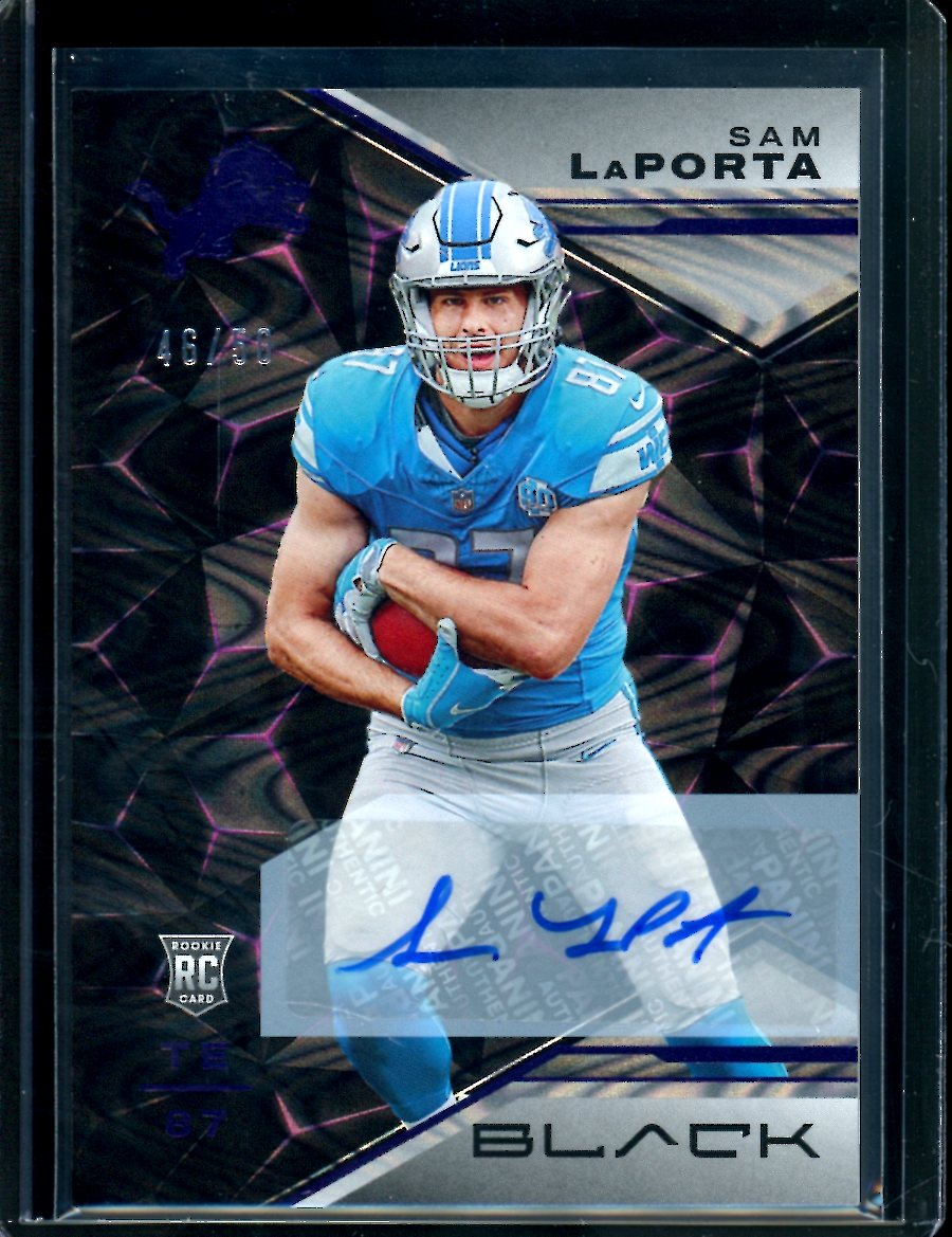 2023 Panini Black Sam LaPorta Rookie Auto /50 Lions