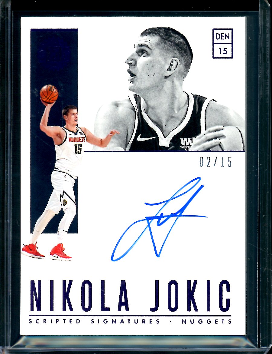 2018-19 Panini Encased Nikola Jokic Scripted Signatures Auto /15 Nuggets