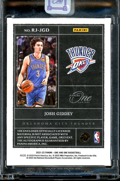 2021-22 Panini One & One Josh Giddey Rookie RPA /99 Thunder