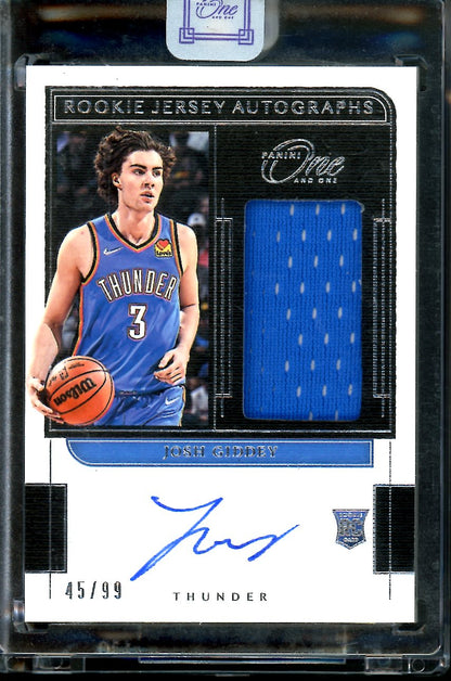 2021-22 Panini One & One Josh Giddey Rookie RPA /99 Thunder