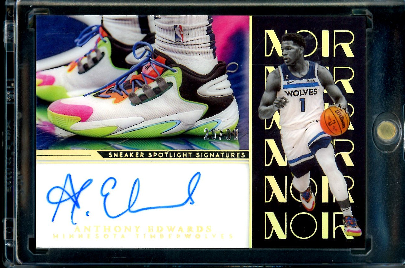 2022-23 Panini Noir Anthony Edwards Sneaker Spotlight Signatures Auto –  Trading Card Market