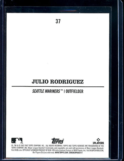 2022 Topps Heritage Julio Rodriguez Rookie Venezuela Stamp SSP Mariners - Trading Card Market
