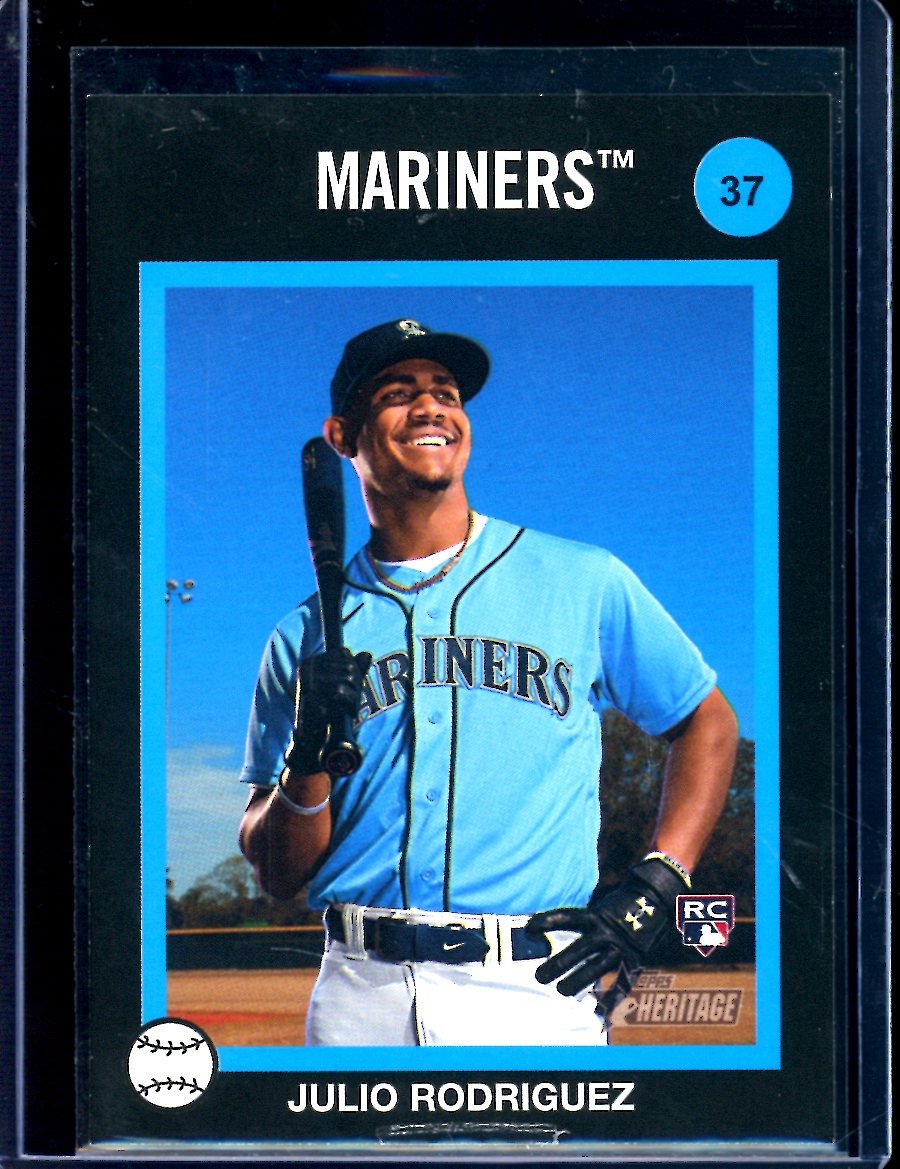 2022 Topps Heritage Julio Rodriguez Rookie Venezuela Stamp SSP Mariners - Trading Card Market