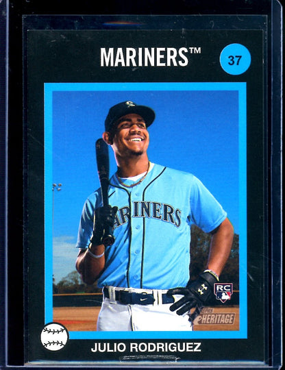 2022 Topps Heritage Julio Rodriguez Rookie Venezuela Stamp SSP Mariners - Trading Card Market