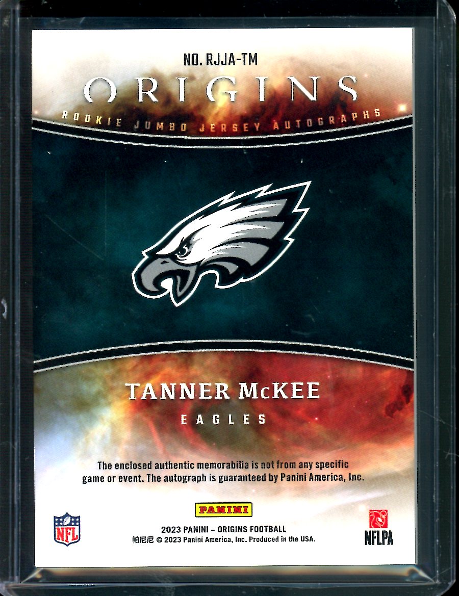 2023 Panini Origins Tanner McKee Rookie RPA Eagles – Trading Card Market