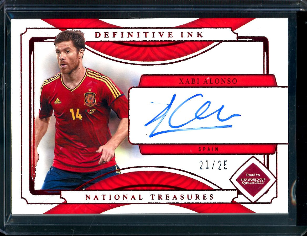 2022 Panini National Treasures Xabi Alonso Definitive Ink Autograph /25 Spain 