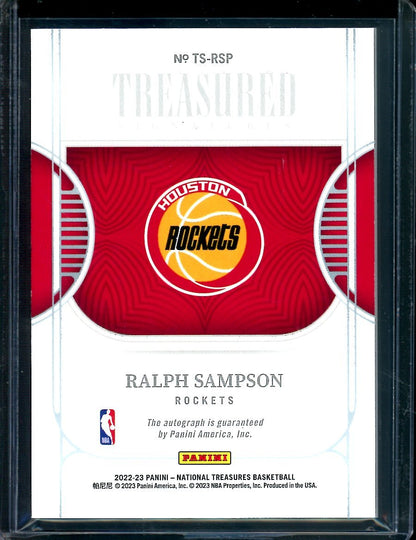 2022/23 Panini National Treasures Ralph Sampson Treasured Signatures Auto /99 Rockets