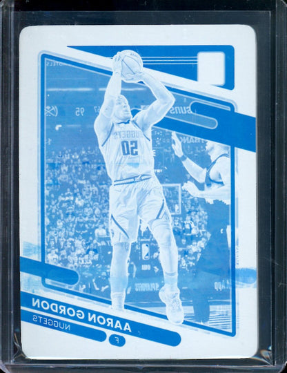 2022/23 Panini Optic Aaron Gordon Printing Plate 1/1 Nuggets