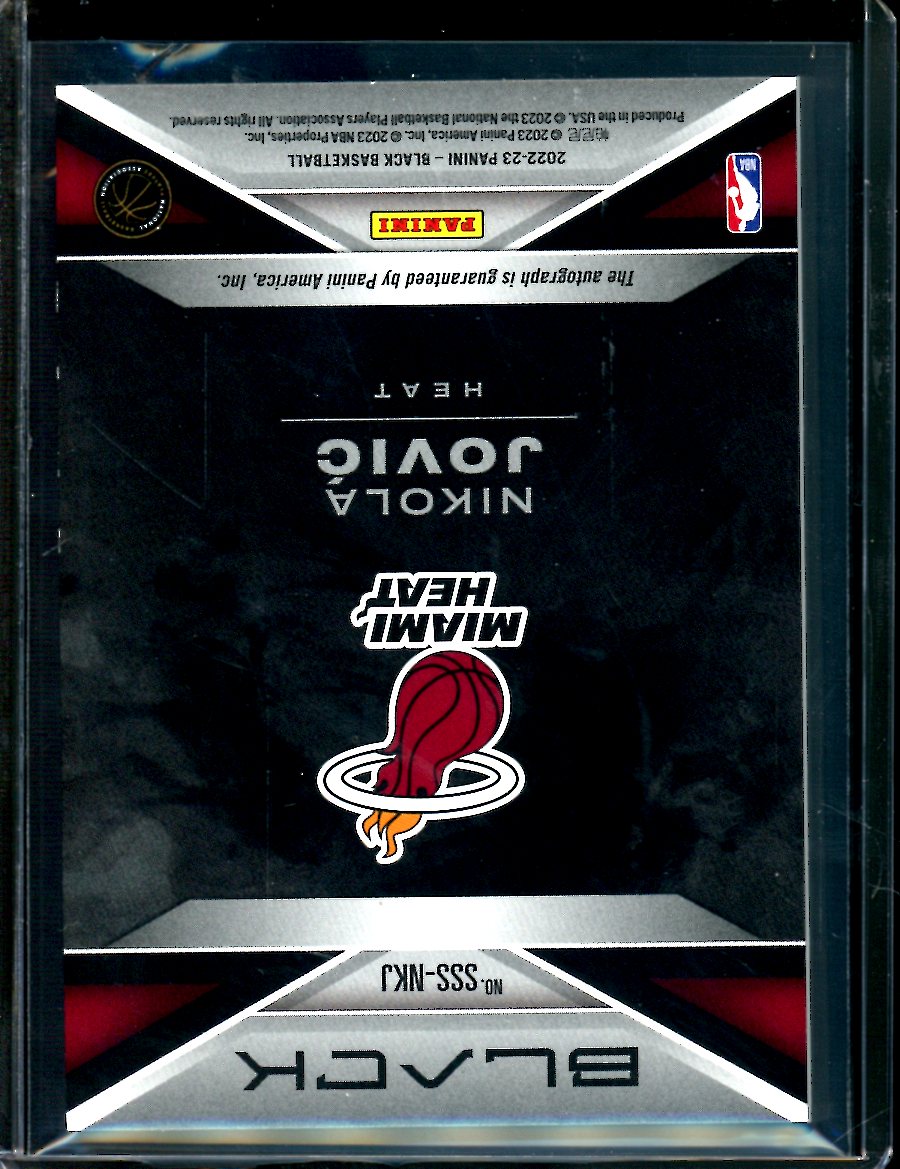 2022/23 Panini Black Nikola Jovic Smoke Show Autograph /35 Heat