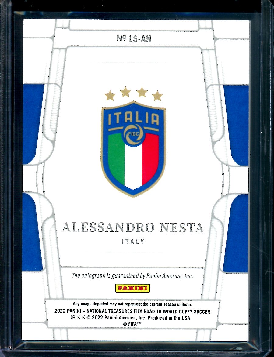 2022 Panini National Treasures Alessandro Nesta Legendary Signature  Autograph /99 Italy