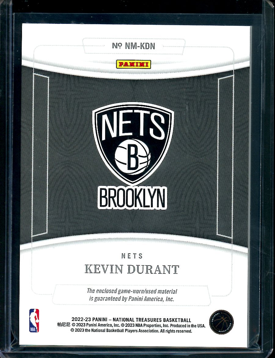 2022/23 Panini National Treasures Kevin Durant NBA Materials Patch /99 Nets