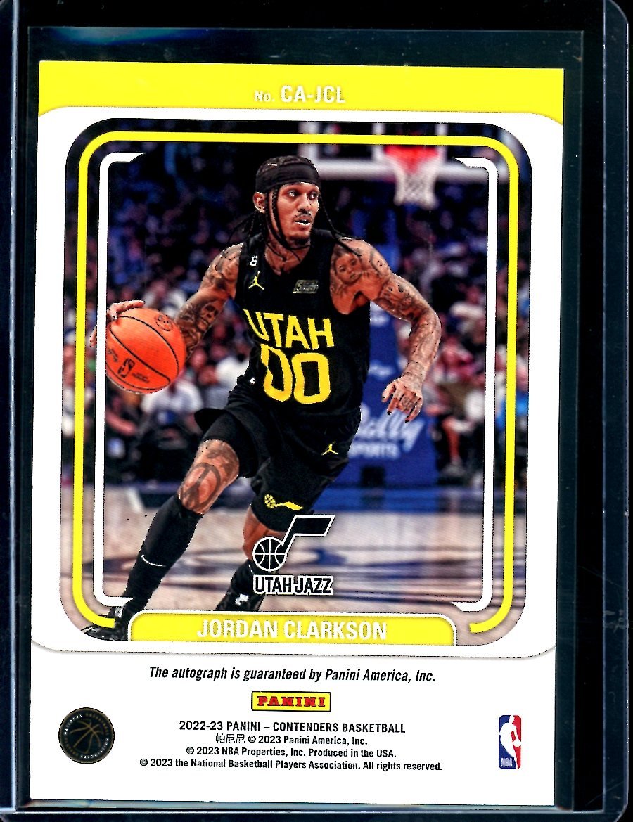 2022/23 Panini Contenders Jordan Clarkson Contenders Auto /99 Jazz - Trading Card Market