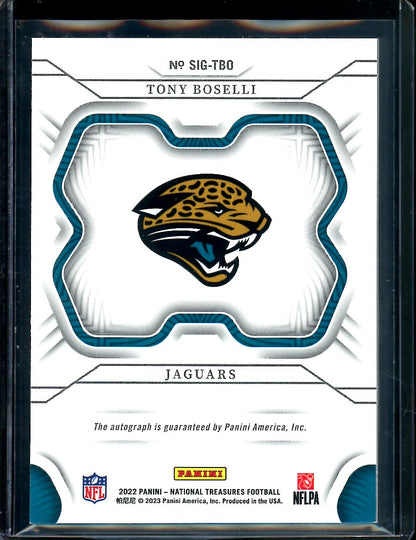 2022 Panini National Treasures Tony Boselli Auto /25 Jaguars