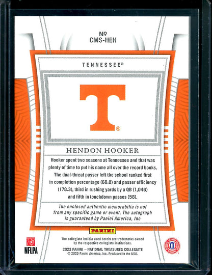 2023 Panini National Treasures Collegiate Hendon Hooker Rookie RPA True /10 Tennessee