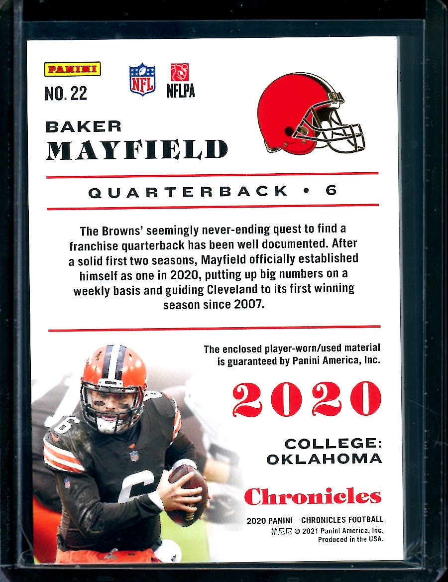 BAKER MAYFIELD 2018 Panini Obsidian RPA hotsell #’d /75 (BGS 9 & Auto 10)