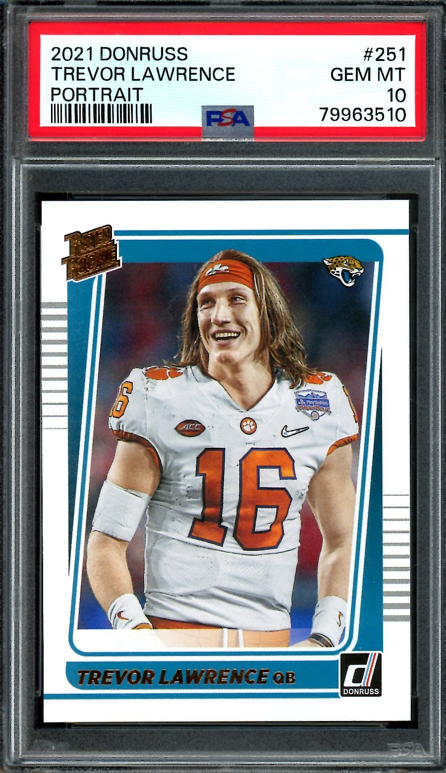 2021 Panini Donruss Trevor Lawrence Rated Rookie Portrait PSA 10 Jaguars - Trading Card Market