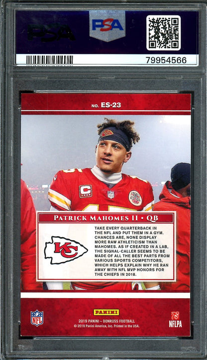 2019 Panini Donruss Patrick Mahomes II Elite Series PSA 9 Chiefs