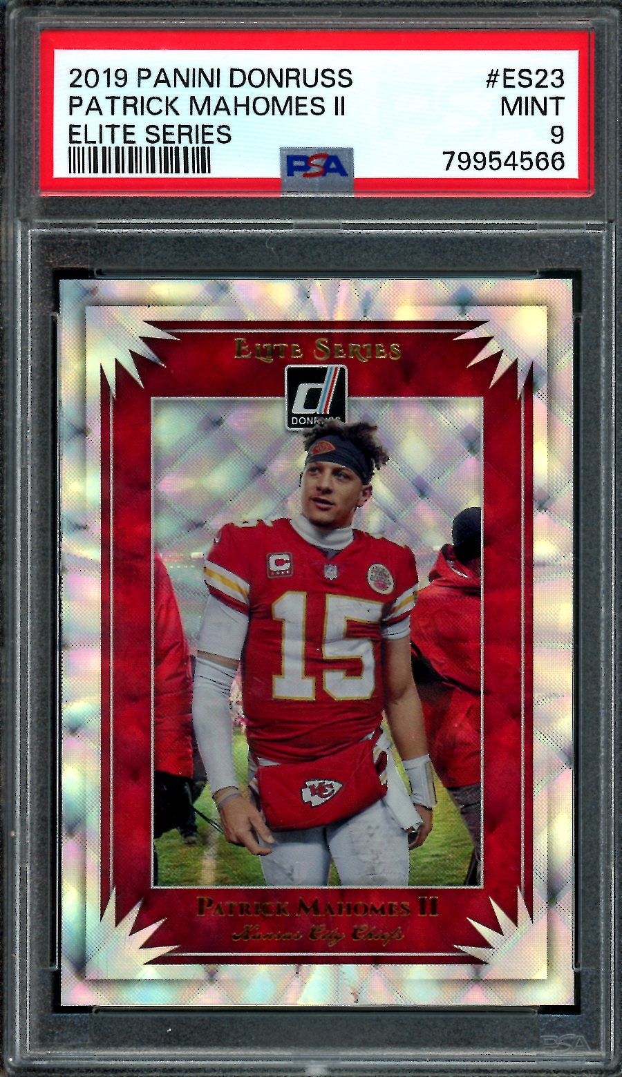 2019 Panini Donruss Patrick Mahomes II Elite Series PSA 9 Chiefs