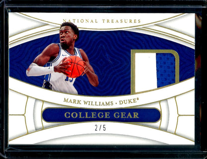 2022 Panini National Treasures Collegiate Mark Williams College Gear Patch /5 Duke