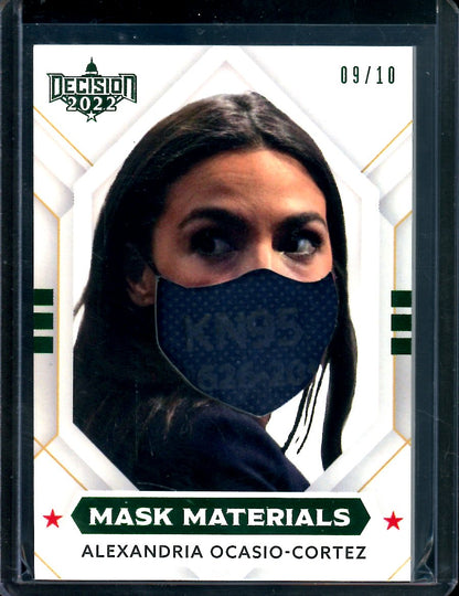 2022 Benchwarmers Decision Alexandria Ocasio-Cortez Mask Patch /10 