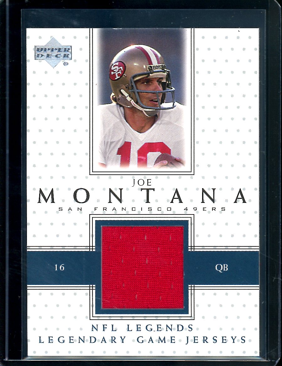 2000 Upper Deck Upper Deck Joe Montana NFL Legends Patch 49ers