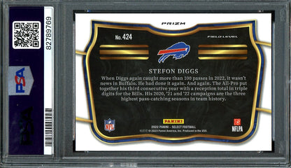 2022 Panini Select Stefon Diggs Cosmic Prizm PSA 9 Bills - Trading Card Market