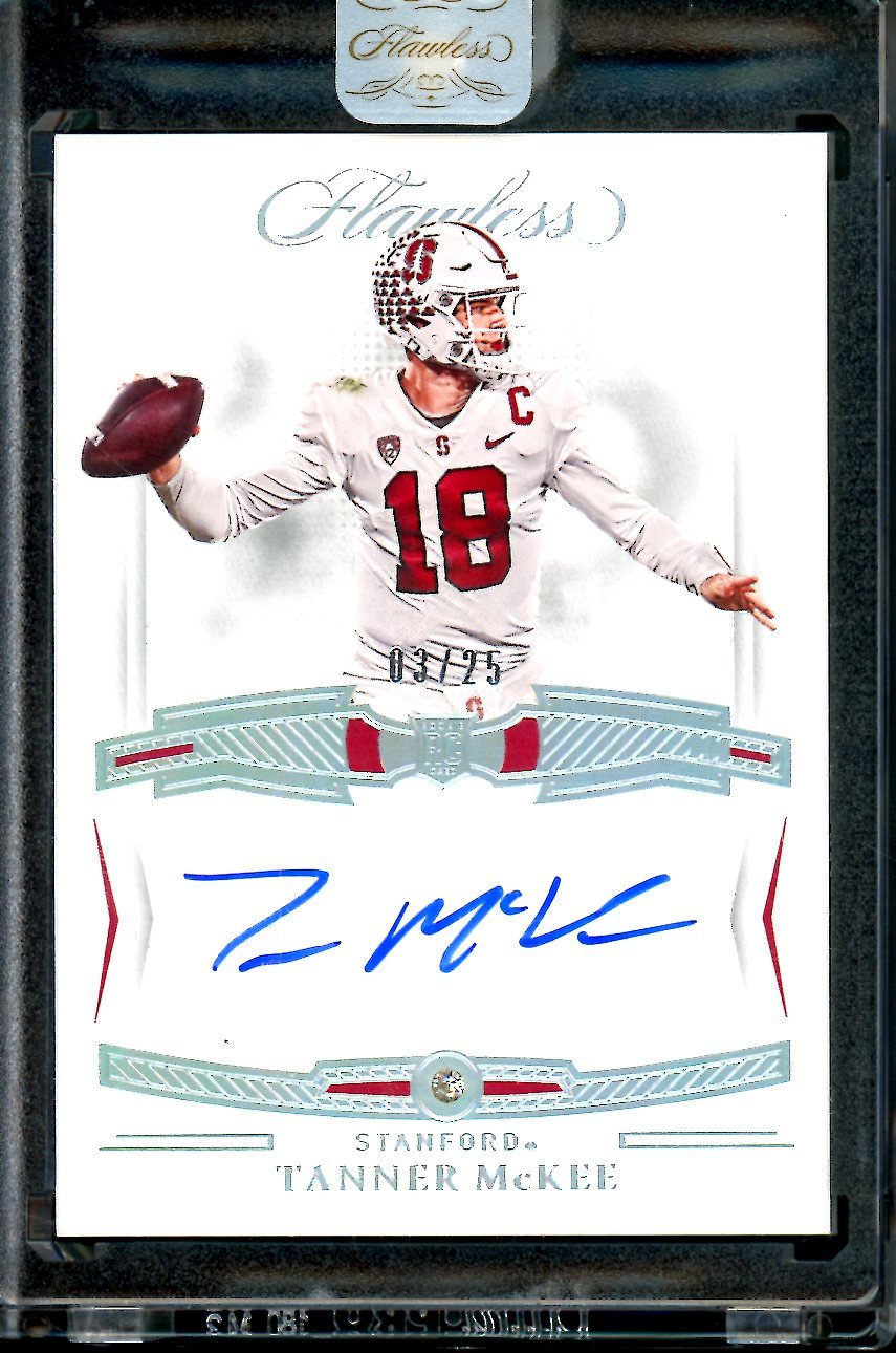 2023 Panini Flawless Collegiate Tanner McKee Rookie Diamond Auto /25 Stanford - Trading Card Market