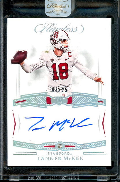 2023 Panini Flawless Collegiate Tanner McKee Rookie Diamond Auto /25 Stanford - Trading Card Market