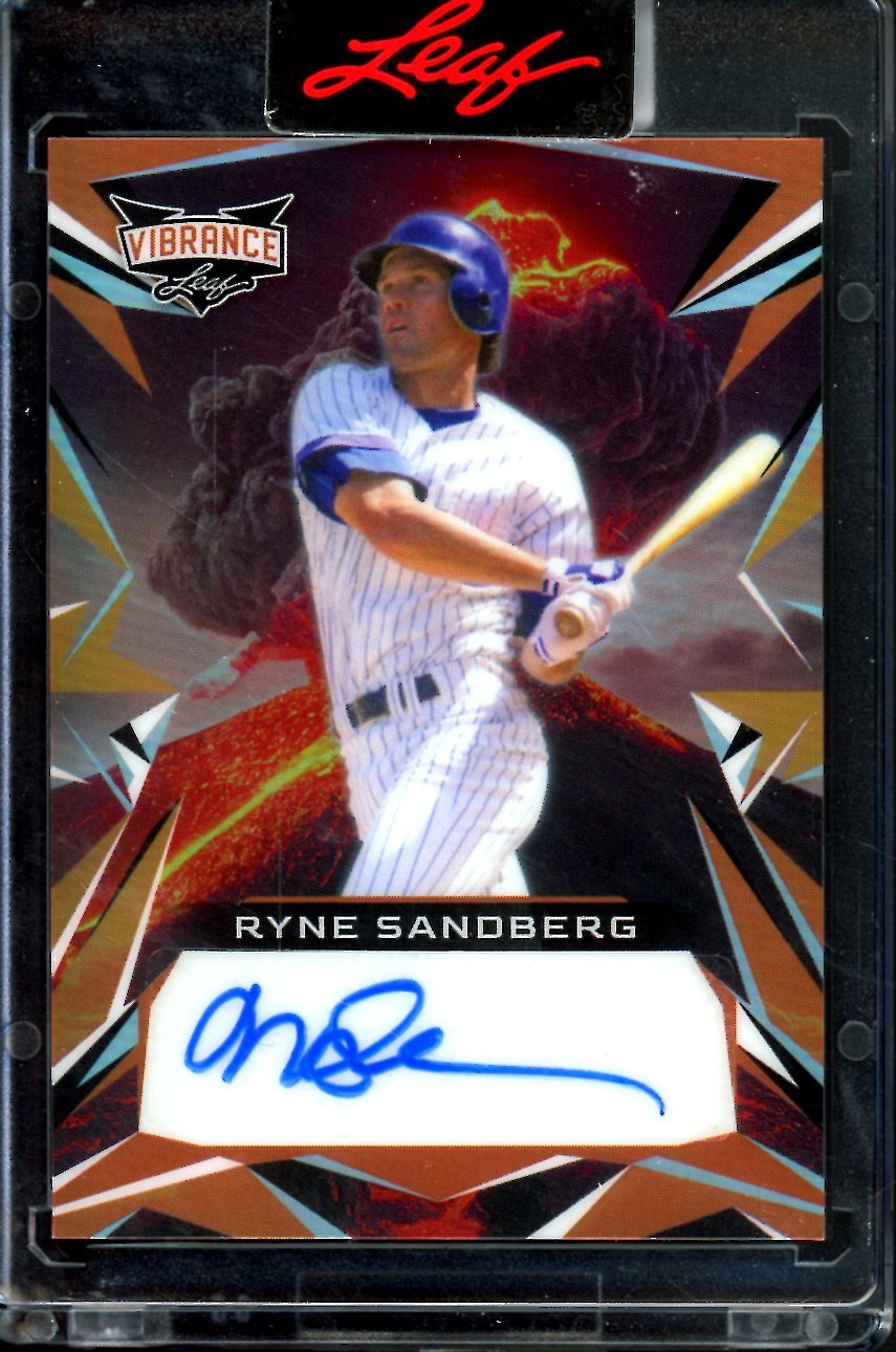 2023 Leaf Vibrance Ryne Sandberg Auto Orange /6 Cubs - Trading Card Market