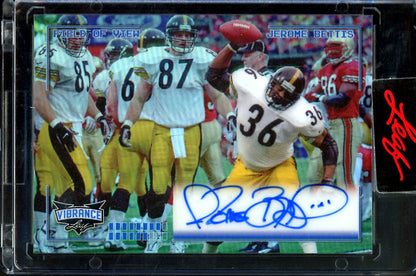 2023 Leaf Vibrance Jerome Bettis Field of View Auto Blue /8 Steelers