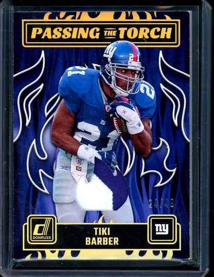2023 Panini Donruss Tiki Barber/Saquon Barkley Passing the Torch Patch /49 Giants - Trading Card Market