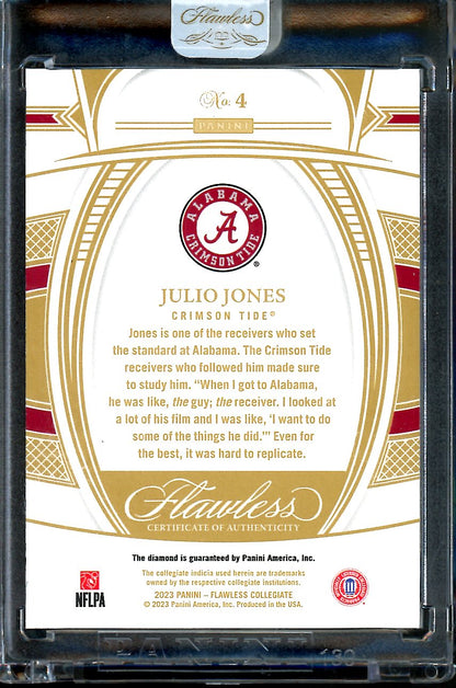 2023 Panini Flawless Collegiate Julio Jones Diamond /25 Alabama