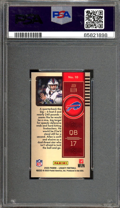 2023 Panini Legacy Josh Allen Premium Mini Bronze /75 PSA 9 Bills - Trading Card Market