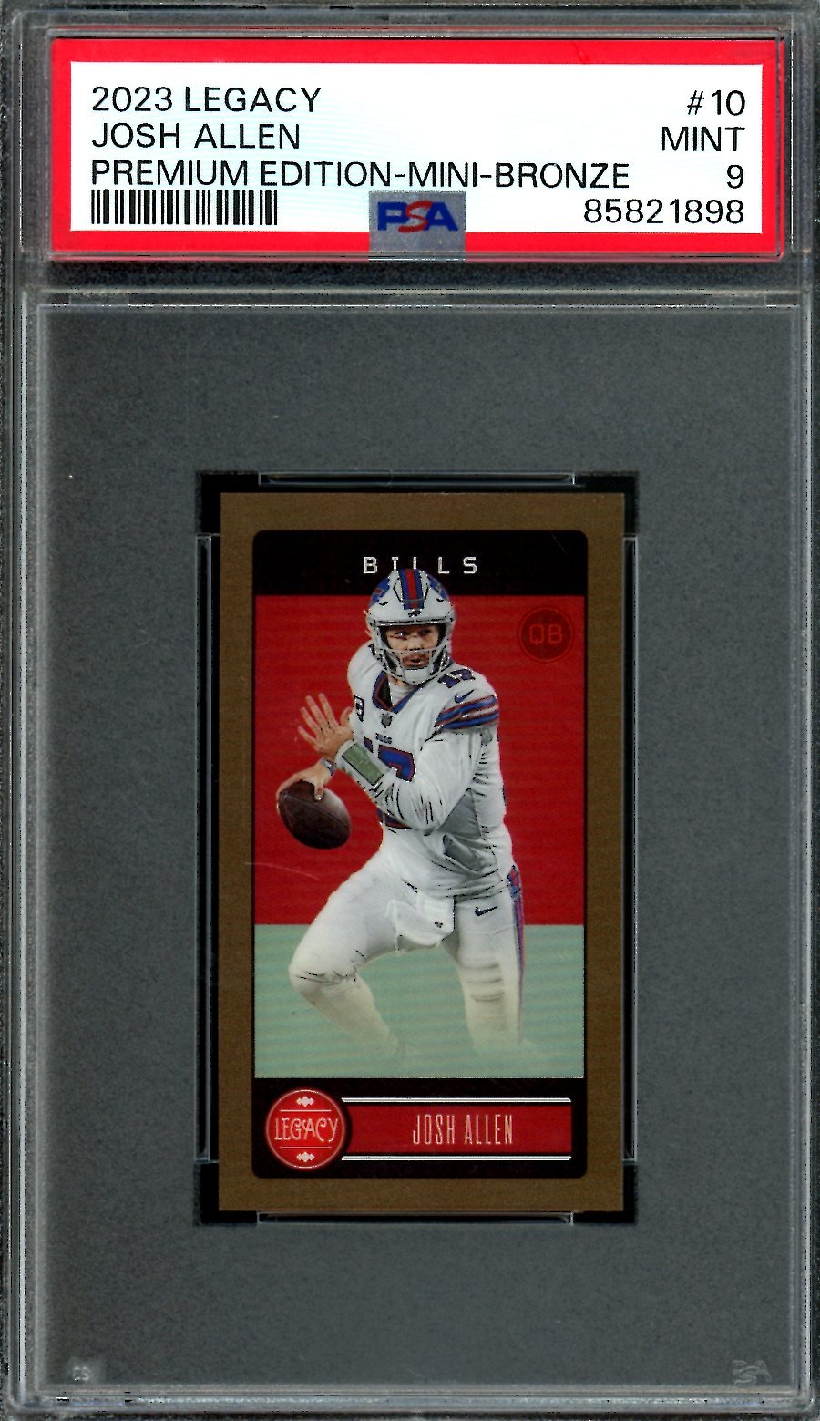 2023 Panini Legacy Josh Allen Premium Mini Bronze /75 PSA 9 Bills - Trading Card Market