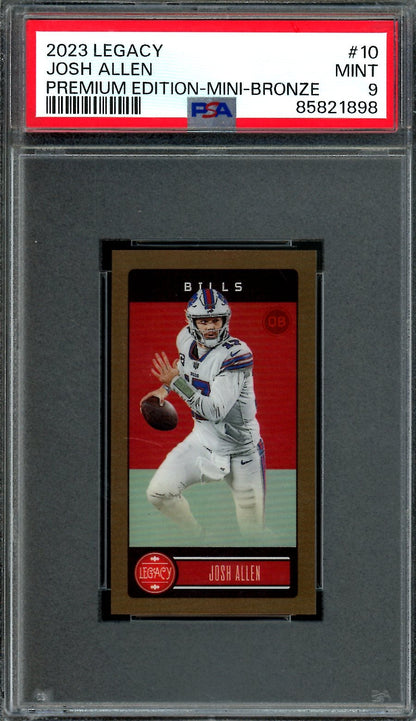 2023 Panini Legacy Josh Allen Premium Mini Bronze /75 PSA 9 Bills - Trading Card Market