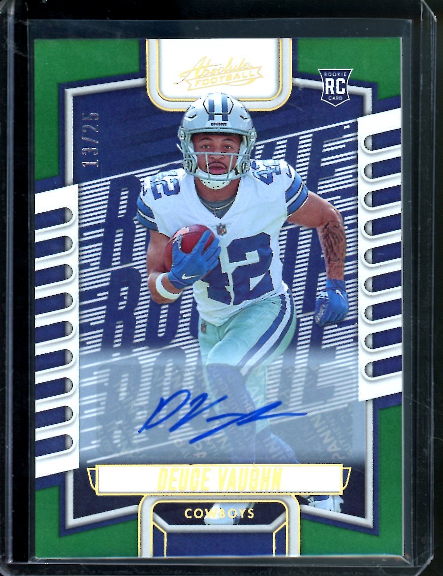 2023 Panini Absolute Deuce Vaughn Rookie Auto Green /25 Cowboys - Trading Card Market