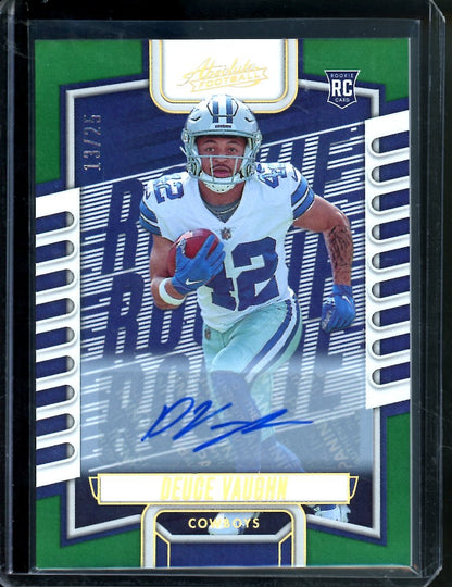 2023 Panini Absolute Deuce Vaughn Rookie Auto Green /25 Cowboys - Trading Card Market