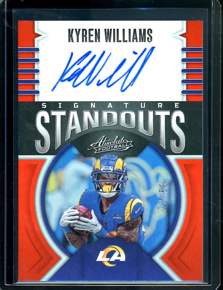 2023 Panini Absolute Kyren Williams Standouts Auto Orange /50 Rams - Trading Card Market
