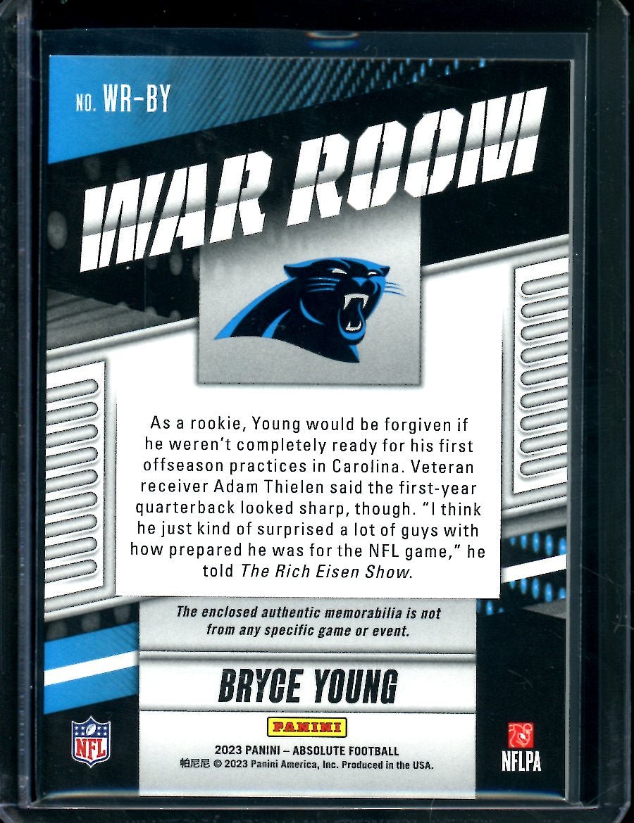 2023 Panini Absolute Bryce Young War Room Materials /99 Panthers - Trading Card Market