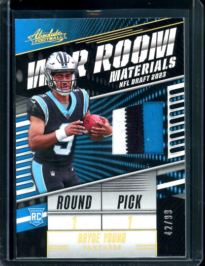 2023 Panini Absolute Bryce Young War Room Materials /99 Panthers - Trading Card Market
