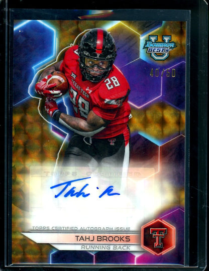 2023 Bowman's Best Tahj Brooks Auto Gold /50 Texas Tech - Trading Card Market