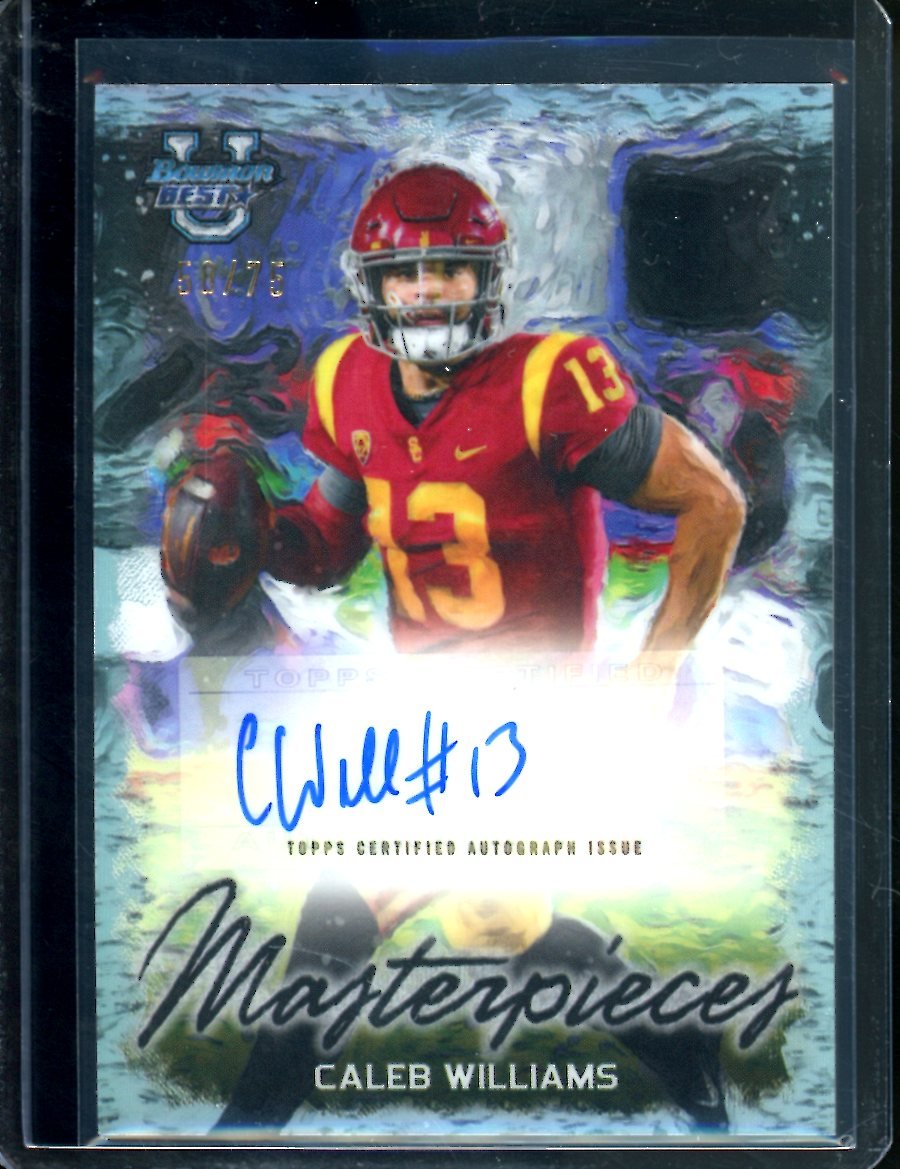 2023 Bowman's Best Caleb Williams Masterpieces Auto /75 USC - Trading Card Market