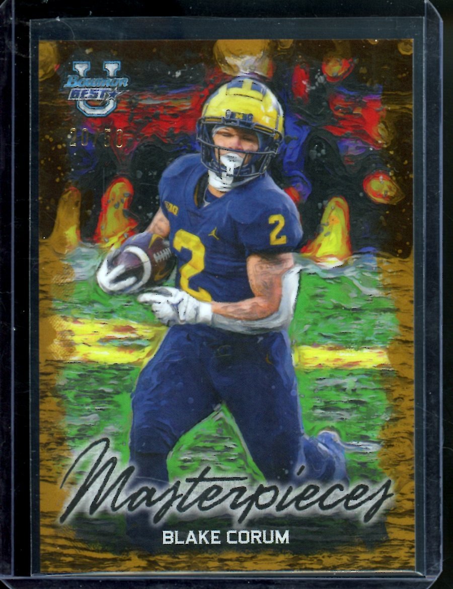 2023 Bowman's Best Blake Corum Masterpieces Gold /50 Michigan - Trading Card Market