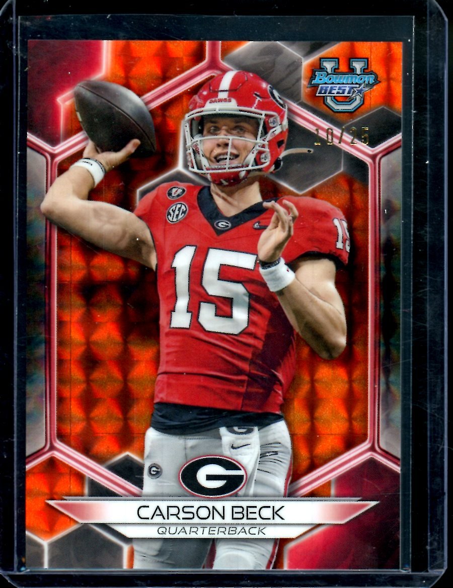 2023 Bowman's Best Carson Beck Orange /25 Georgia - Trading Card Market