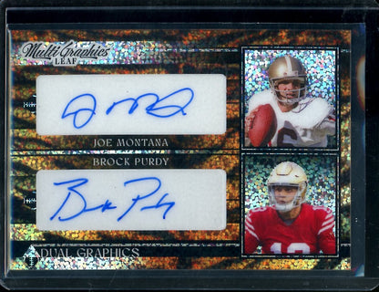 2023 Leaf MultiGraphics Joe Montana/Brock Purdy Dual Auto /3 49ers - Trading Card Market