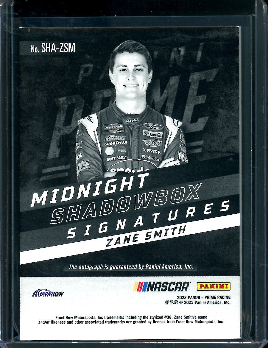 2023 Panini Prime Racing Zane Smith Midnight Shadowbox Signatures /25 NASCAR