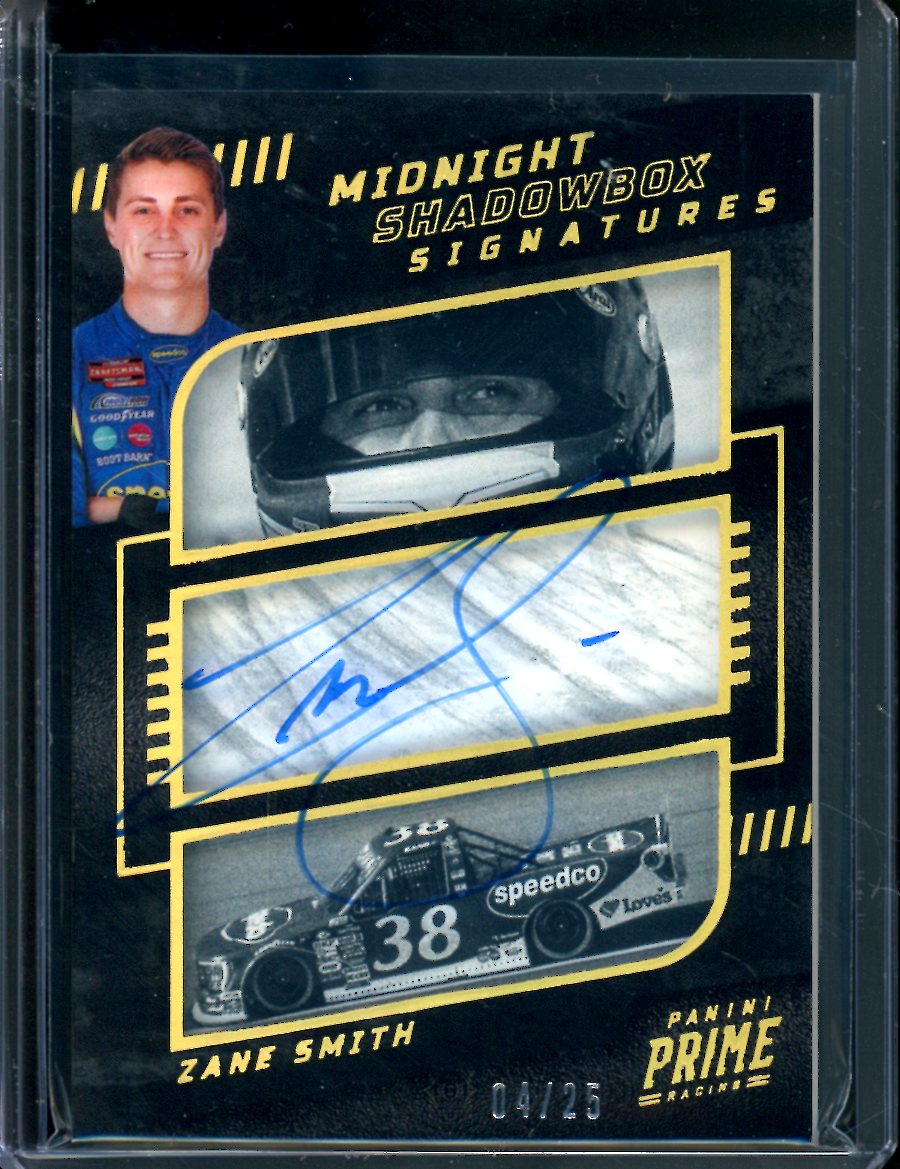 2023 Panini Prime Racing Zane Smith Midnight Shadowbox Signatures /25 NASCAR