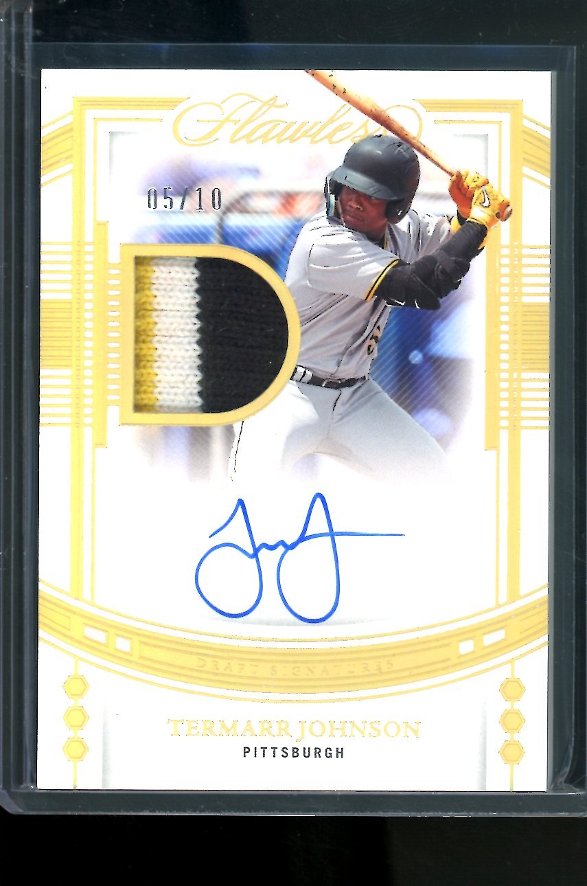 2023 Panini Flawless Termarr Johnson Patch Auto Gold /10 Pirates - Trading Card Market